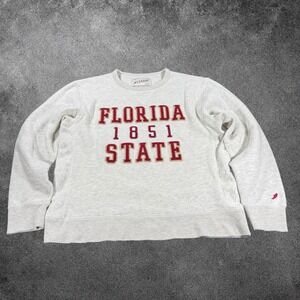 Florida State Seminoles Crewneck Sweatshirt Womens Medium Gray League 91 FSU